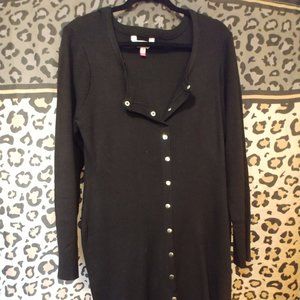 Black Ribbed Mini Dress